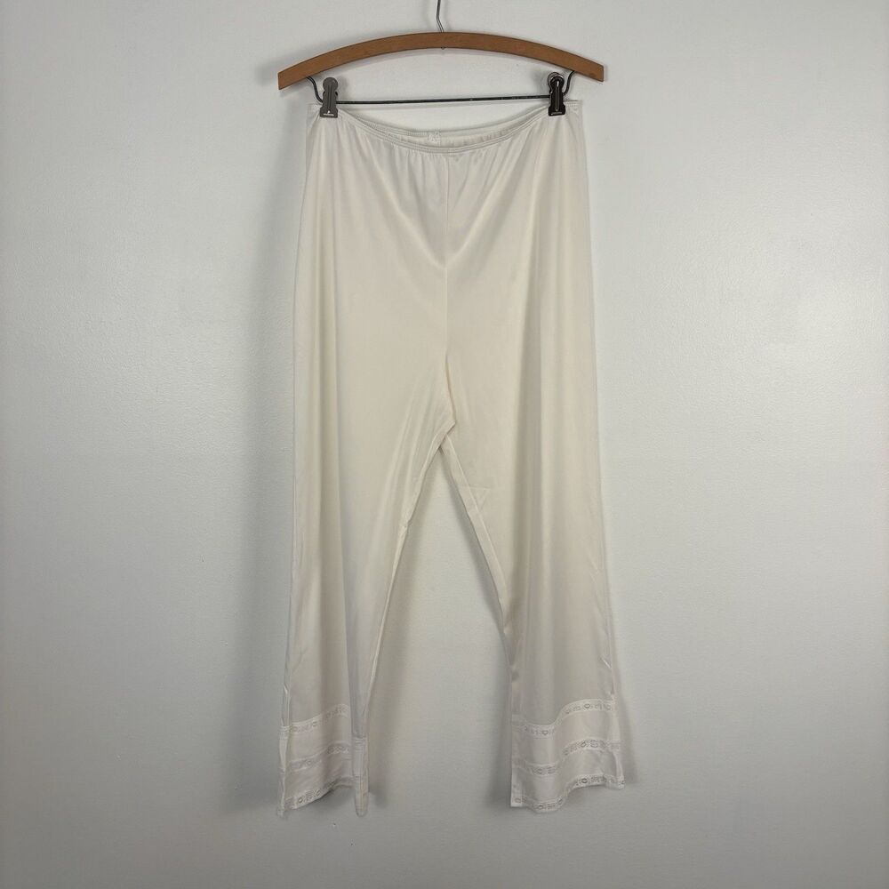 VTG Sears Nylon Pettipants Women M Bloomers Pantaloons White PJ Pants Don't Slip